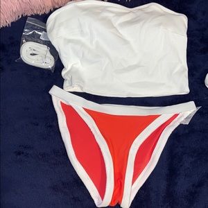 Bikini with halter top bathing suit